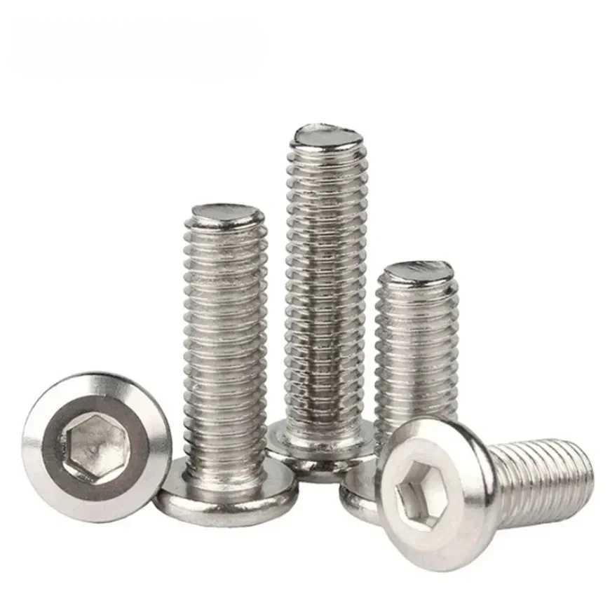 5/10/50X 304 In Acciaio Inox Grande Piatto Esagonale Esagono Incassato Testa Allen Mobili Rivetto Vite Connettore Comune Bullone M3 M4 M5 M6 M8
