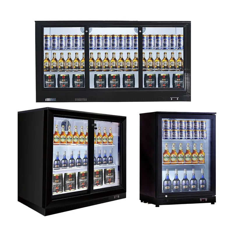 Bar Counter Beer Cabinet Commercial Stainless Steel Refrigerated Display Cabinet Beverage Cooler Bar Drink Fridge Customized