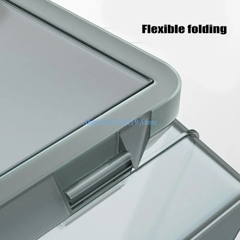 N5KC Large Capacity Transparent Plastic Cosmetics Storage Box Holder Case Display