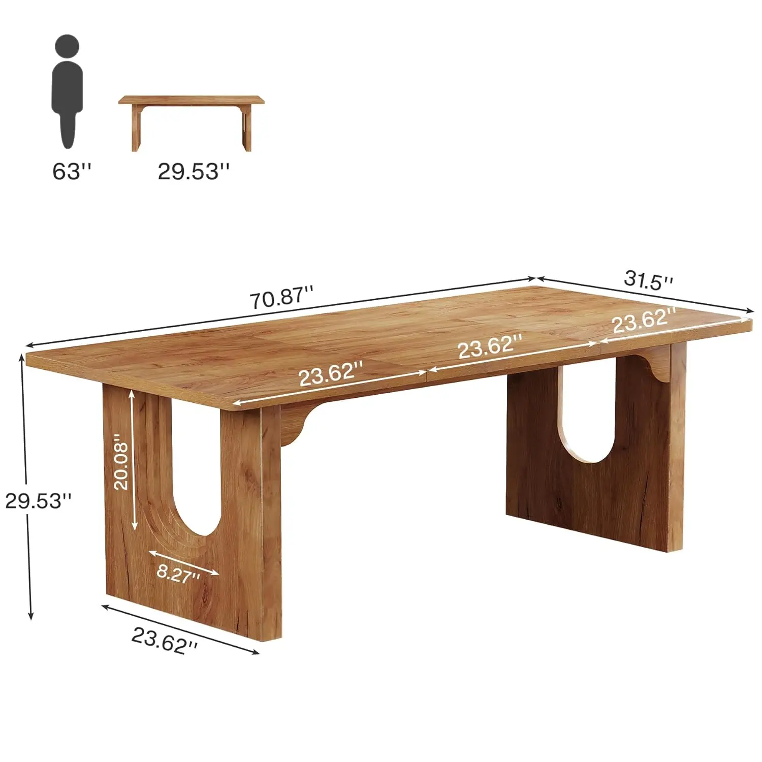 Modern Executive Desk, 70.9