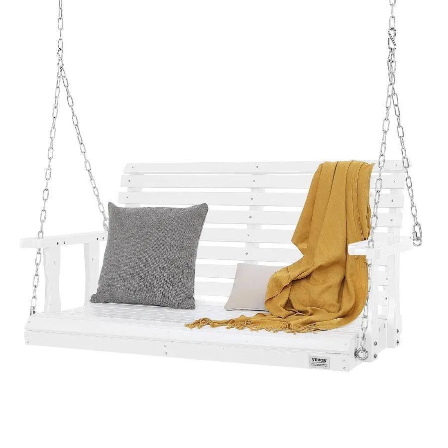 

Wooden Porch Swing 4 ft Patio bench swing for Courtyard Garden Upgraded 880 lbs Strong Load Capacity Heavy Duty Swing Chair Be