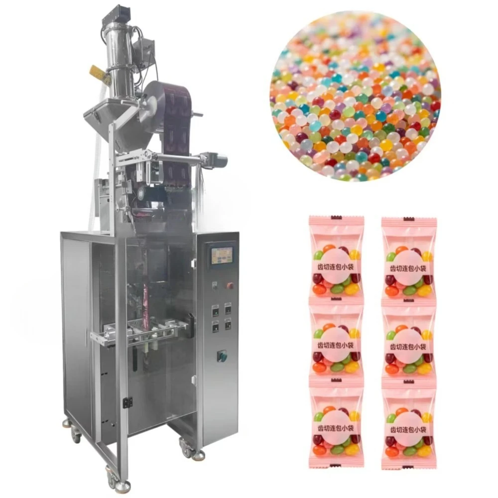 Clip Pull Type Three Side Seal Sachet Machine Small Granule Chili Seasoning Powder Condiment Packing Equipment Batch Production