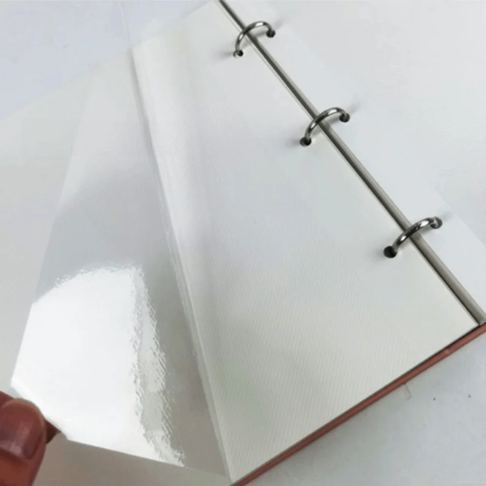 8.94x9.25x1.18in Self Adhesive Photo Album 3 Ring Binder Self Adhesive DIY Scrapbook Album Writable Inner Page Loose Leaf