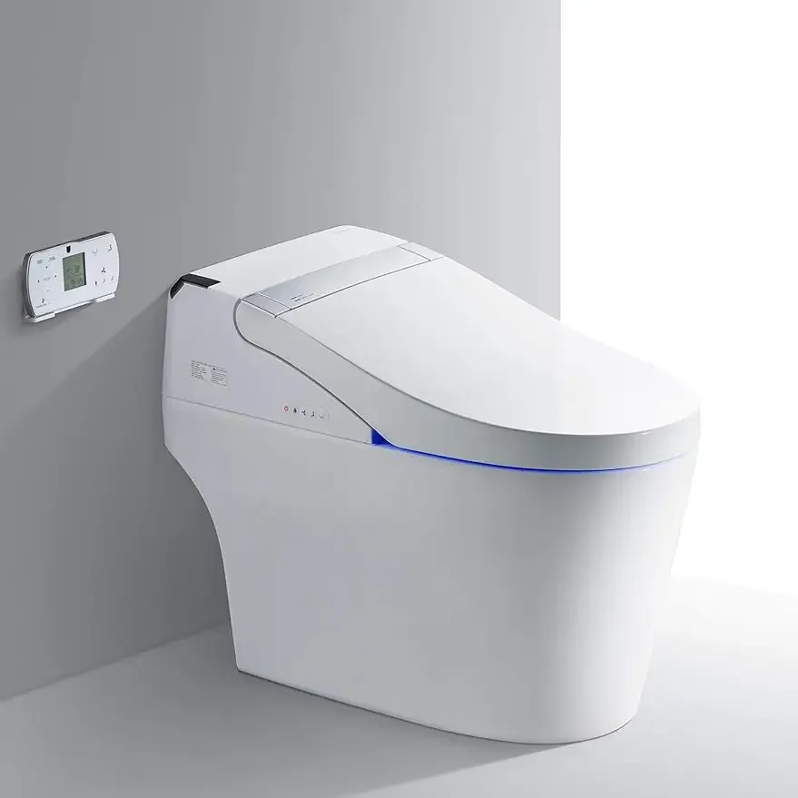 

WOODBRIDGE B0960S Auto Flush, Open & Close, 1.28 GPF Single Flush Toilet with Intelligent Smart Bidet Seat and Wireles