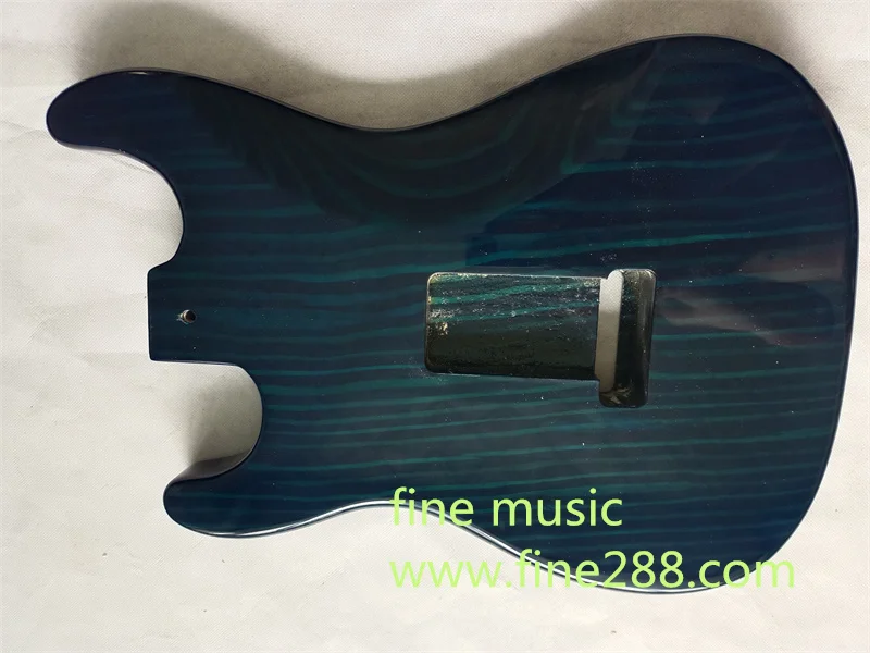 blue color zebrawood st  electric guitar body very hard body 827