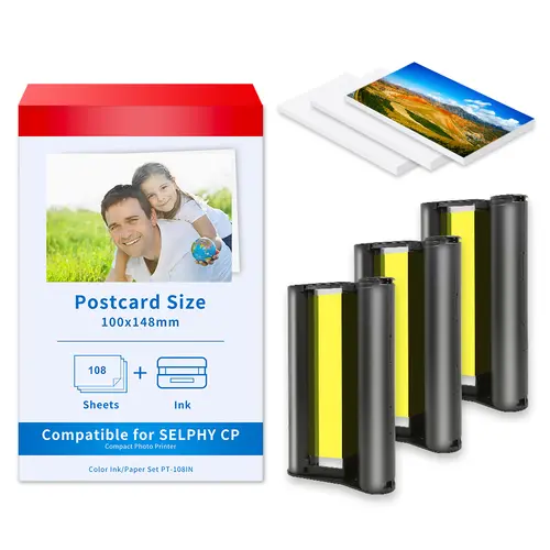 CP1500 Photo Paper For Canon Selphy CP1500 CP1300 CP1200 CP910 CP900 Photo Printer KP-108IN Ink 6 Inch - Image 11