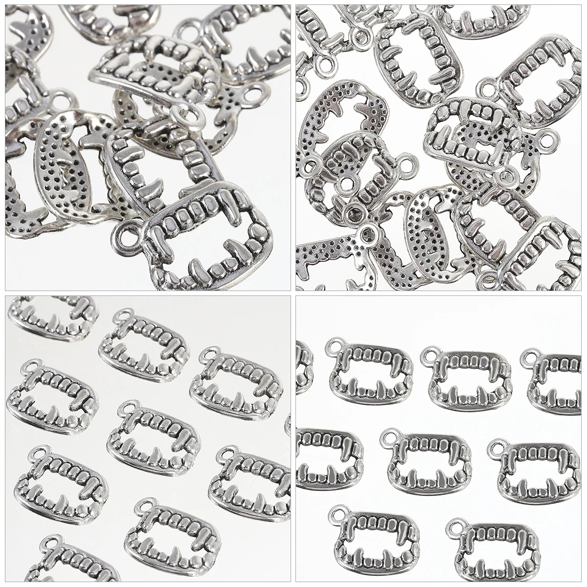 

80 Pcs Pendant Accessories Halloween Necklace Charms Jewelry Making Kit Alloy Goth for