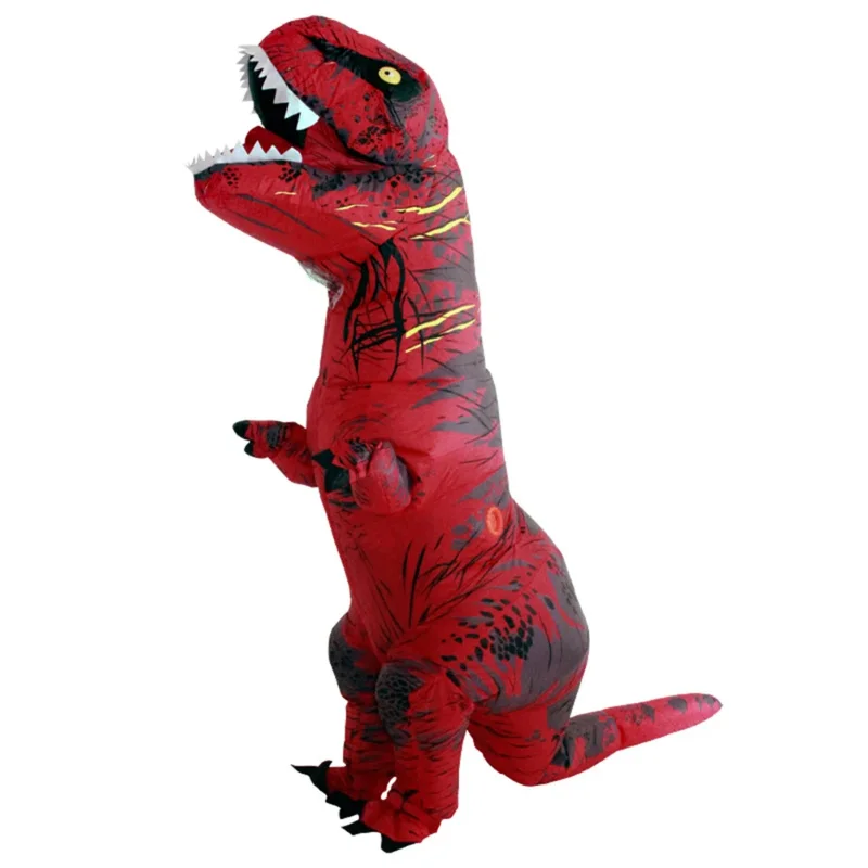Tyrannosaurus Rex Inflatable Costume, Halloween Party Fancy Suit, Jurassic Mascot, Cartoon Animation, Adult, Kids Cosplay