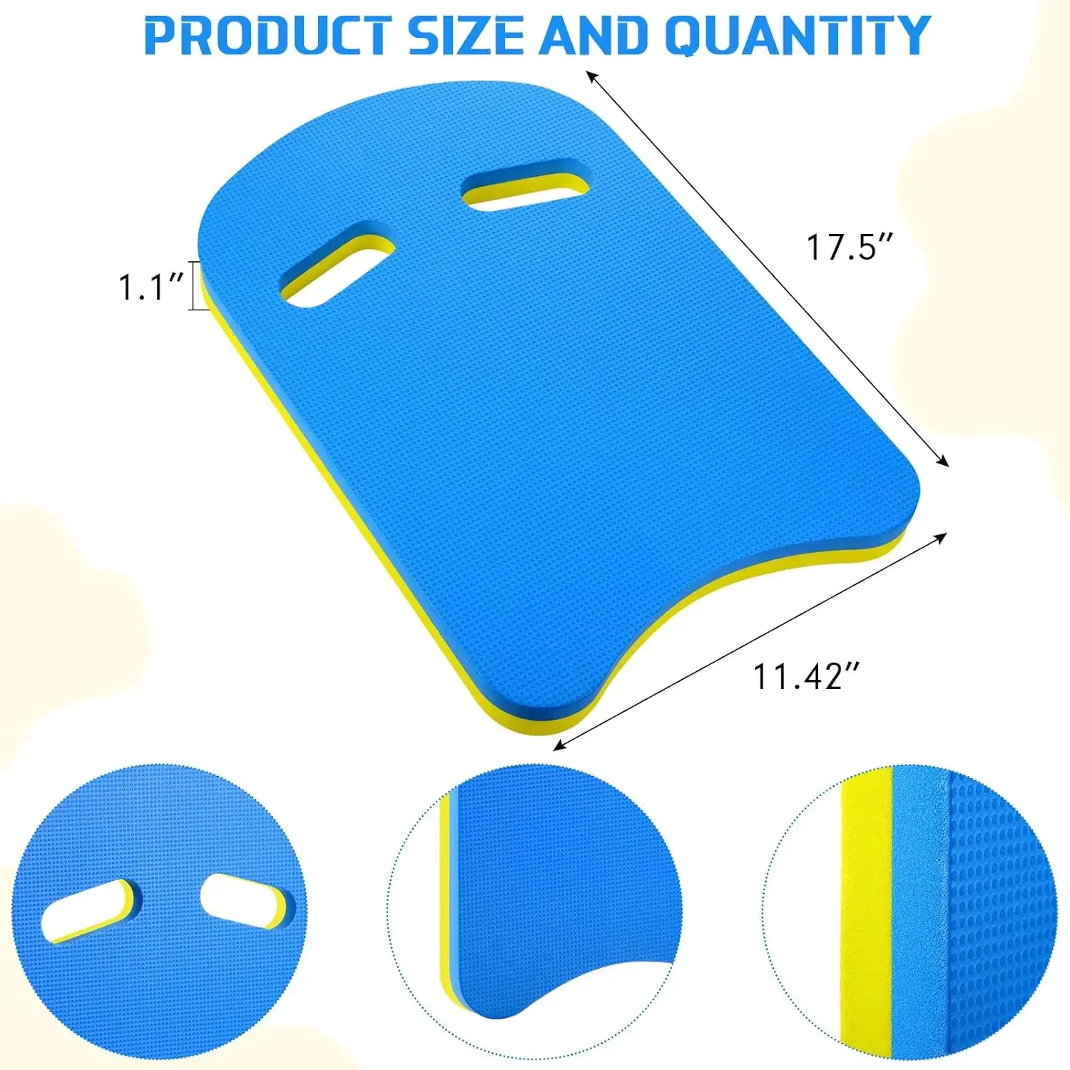 Kickboard Schwimmtraining Kick Board EVA Foam Floating Board U-förmiges Kickboard für Kinder Erwachsene Wasserbecken Zubehör – Detail 2