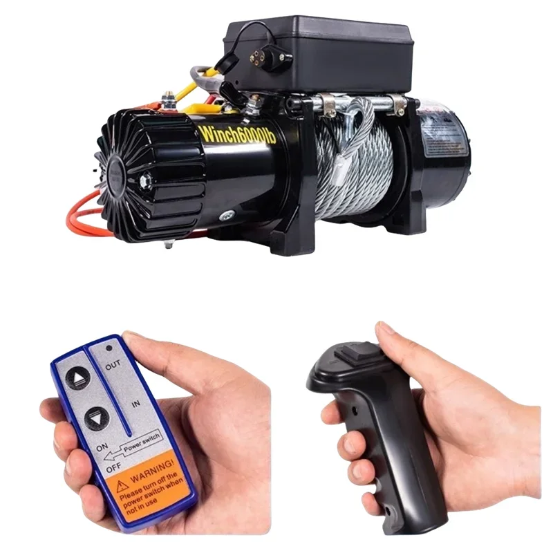 12v/24v 2000-13000lbs Atv Utv Boat Electric Winch Wireless Remote Control Offroad SUV Jeep Winch