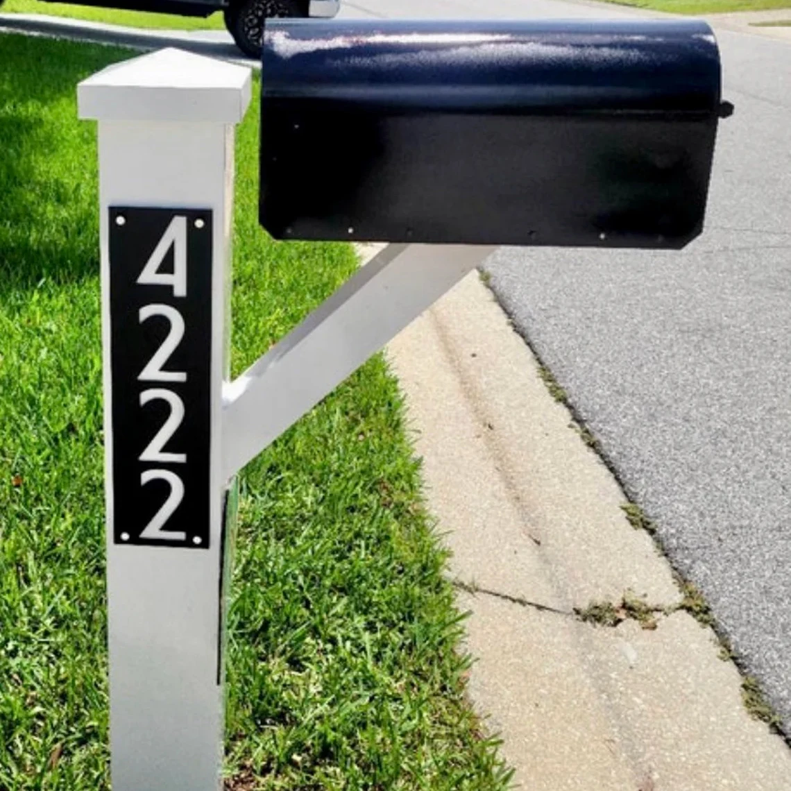 Vertical House Number Sign, Custom Address Sign, Modern Black Door Plaque, Outdoor Home Number Sign,New Home Gift