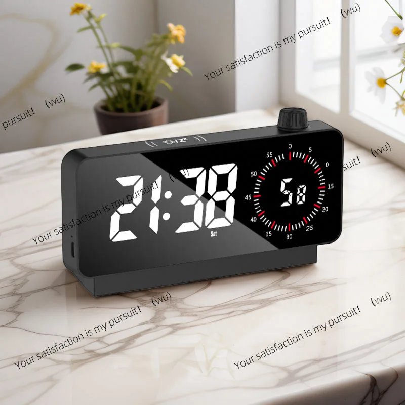 New Mirror Countdown Alarm Clock Visual Time Timer Large Screen Display Temperature Calendar Student Alarm Clock