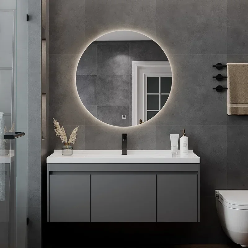 Bathroom furniture integrated ceramic basin intelligent mirror cabinet bathroom cabinet toilet washtable washbasin cabinet