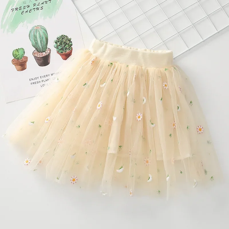 2-7Y Baby Girls Tutu Skirts Pearl Short Cake Toddler Girl Skirt Kids Bow Princess Wavy Pink Puffy Tulle Skirts Ballet Children