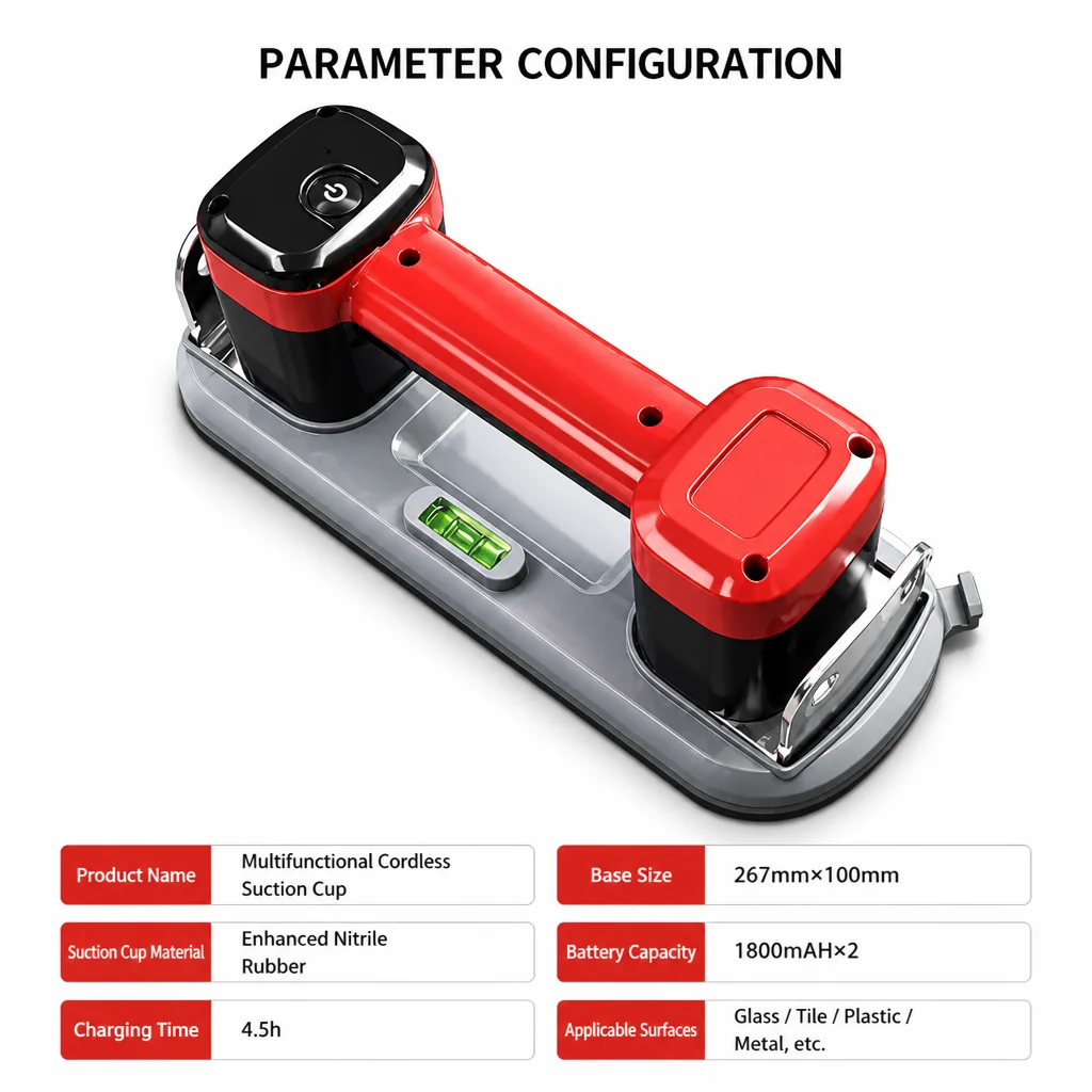 HILDA Cordless Electric Suction Cup Percussion Suction Cup Repair Tool One-Click Start Vacuum Lifter