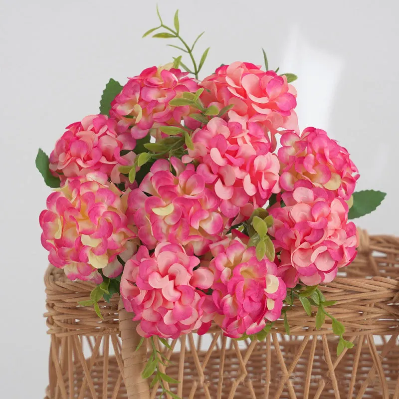 10 Köpfe Realistische Künstliche Hortensien-Bouquets Künstliche Hortensienblumen für Heim, Garten und Hochzeitsdekoration – Detail 5