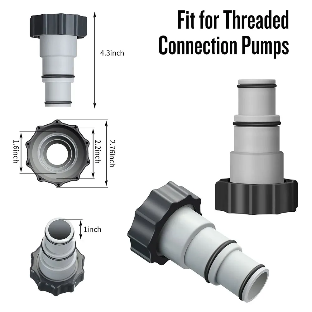 Hose Adapters Adapter Accessories For Intex For Intex Pool Sets Parts Replacement W/Collar 2Pcs A Series Adapter Adaptor Pair