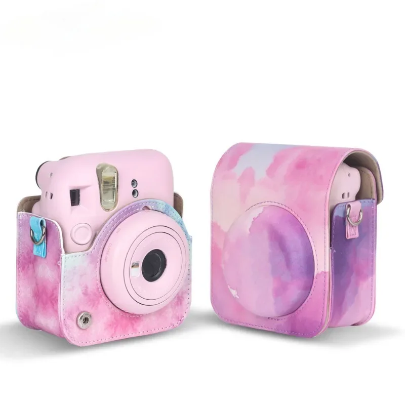 Funda para cámara Instax Fujifilm Mini 12, bolsa protectora suave de cuero PU con correa para el hombro