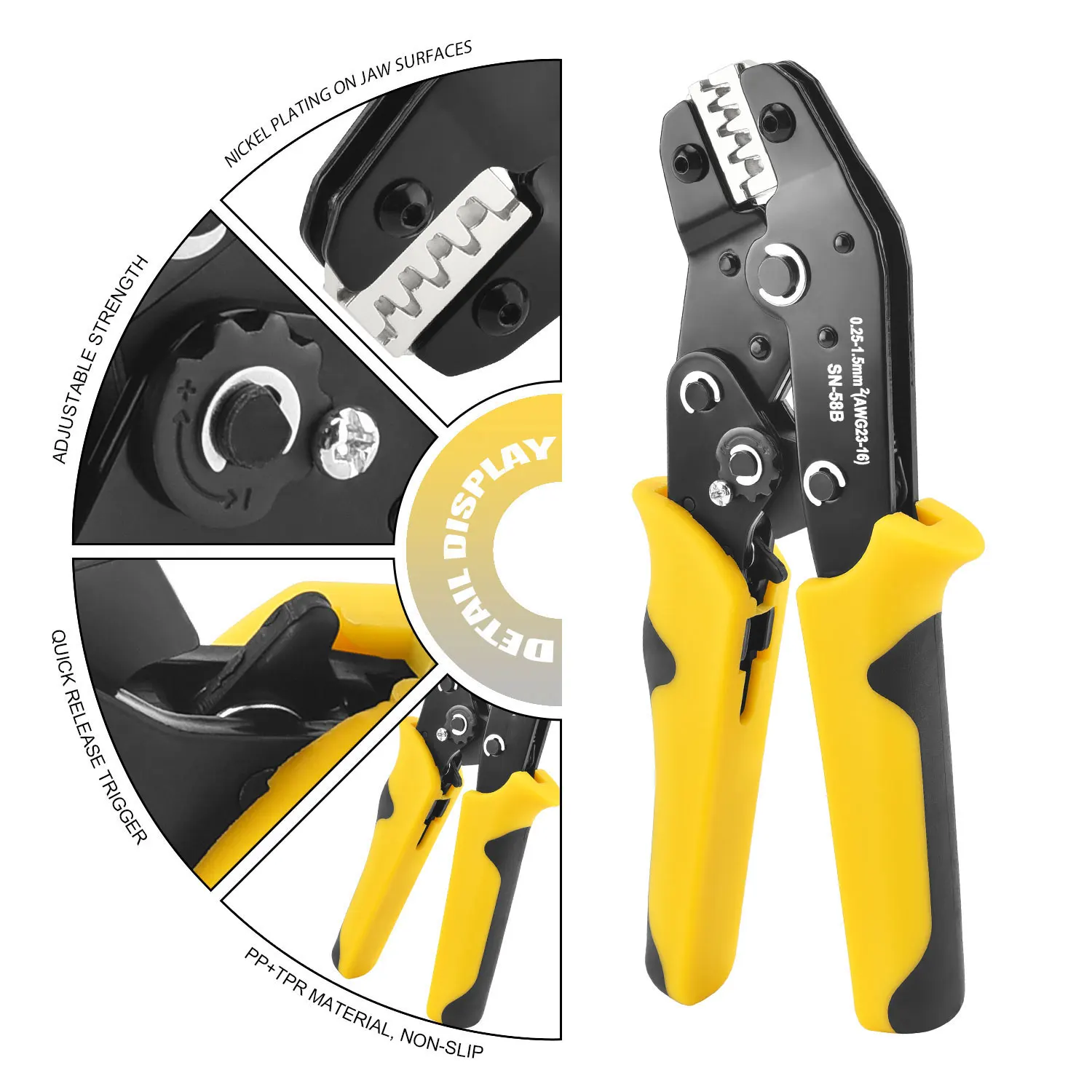 Imagem -03 - Ratchet Crimping Tool Kit Sn58b Jaws Grupo Dupont Jst Molex Barril Aberto Não Isolado Terminais Butt Conectores Solares Pcs