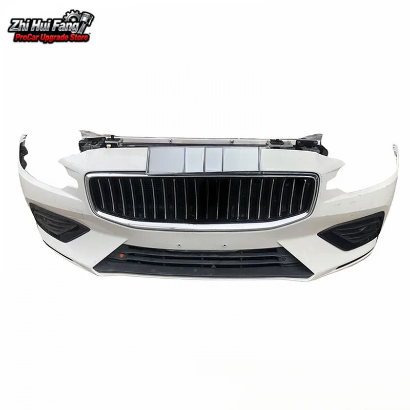 Suitable for Volvo S60 models 2018 to 2022: a complete set of bumper assembly and radiator front grille, taken from a