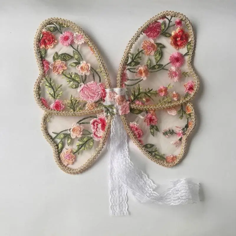 

Delicate Embroidered Angel Wing for Kids, Lovely Butterfly Wing & Wand for Themed Photoshoots and Stage Performances