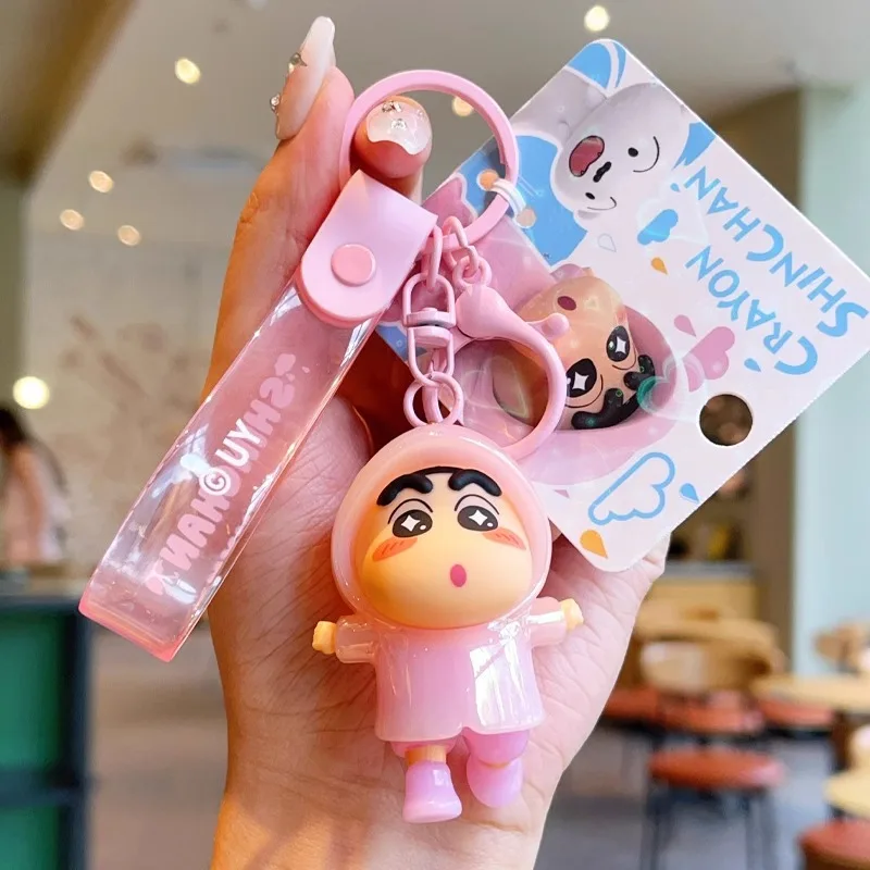 6 stijlen Anime Crayon Shin-chan Q Versie Action Figure PVC Model Auto sleutelhanger rugzak hanger decoratie Speelgoed Pop Geschenken