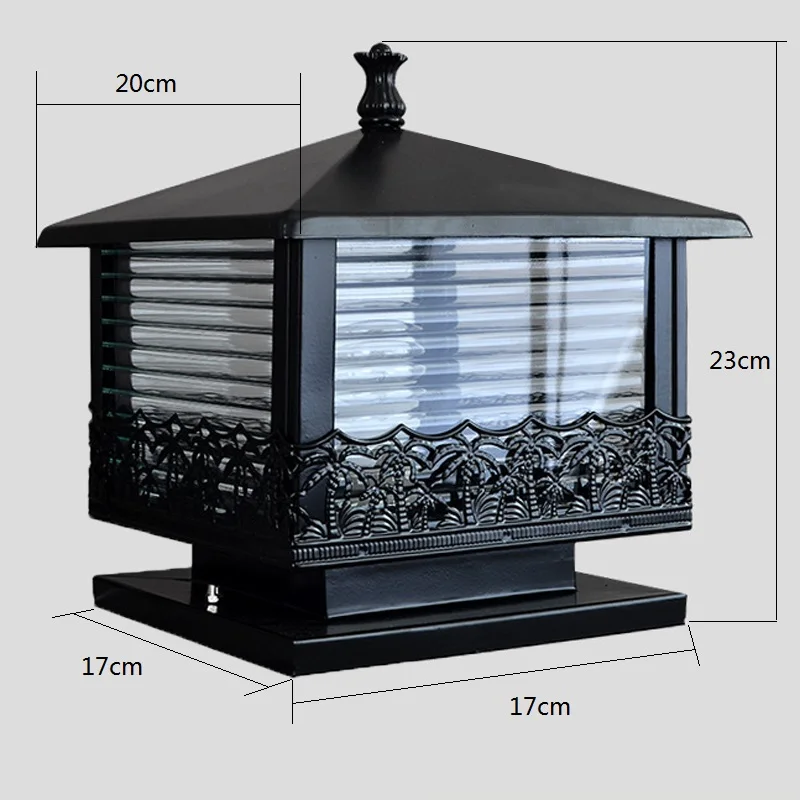 Outdoor Wall Lights Black Pillar Lamp Garden Gate Wall Sconce Walkway Wall Lights Home Outside Wall Light Include Bulb