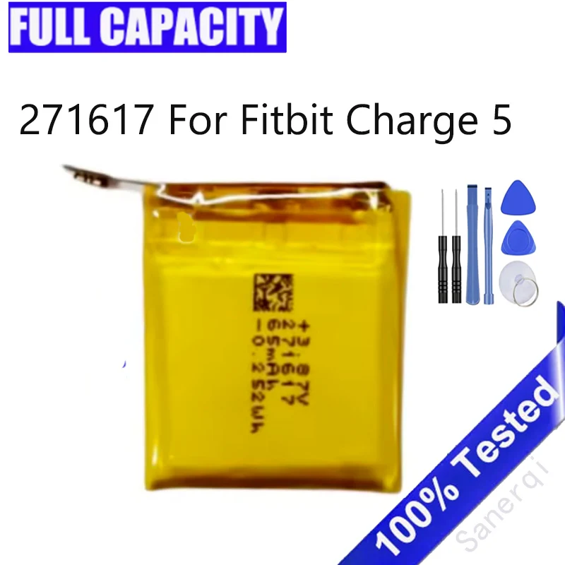 

10PCS / LOT 65mAh 3.87V 271617 Battery For Fitbit Charge 5 Smart Watch Bateria + Tools