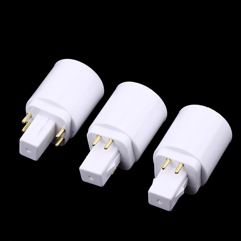 3Pcs 4 Pin Conductive G24 To E26/E27 Socket Adapter G24Q Lamp Base Adapter G24Q To Medium Light Socket Converter