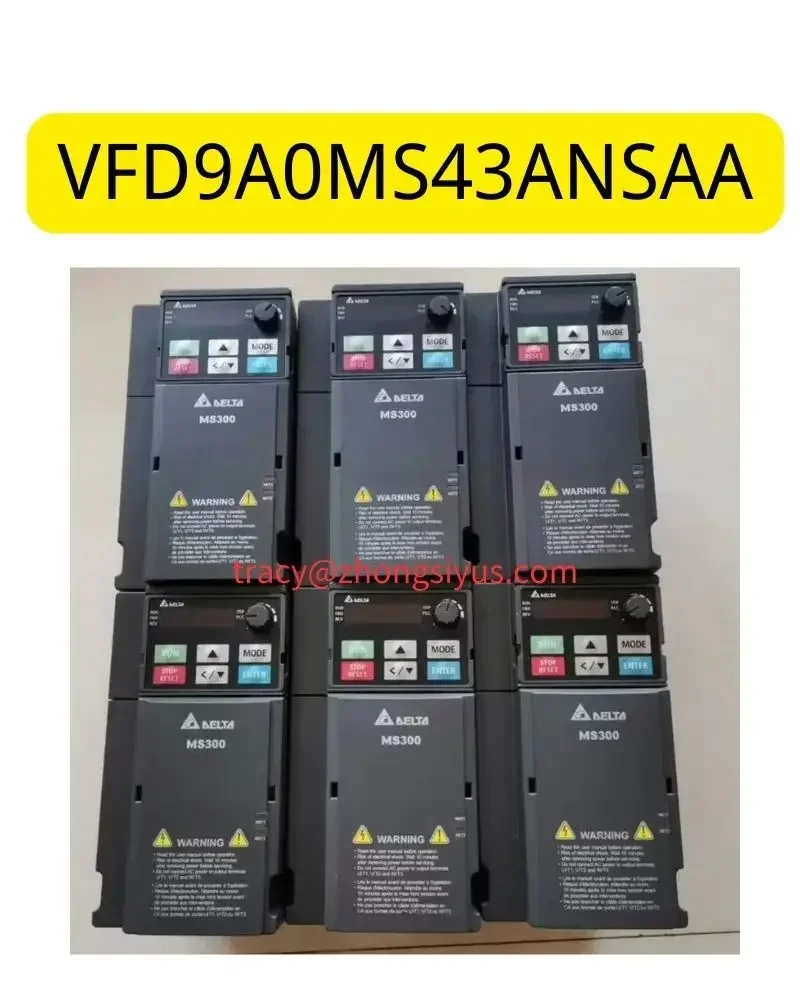 used VFD9A0MS43ANSAA  inverter MS300 3-phase input 3.7KW, test function normal