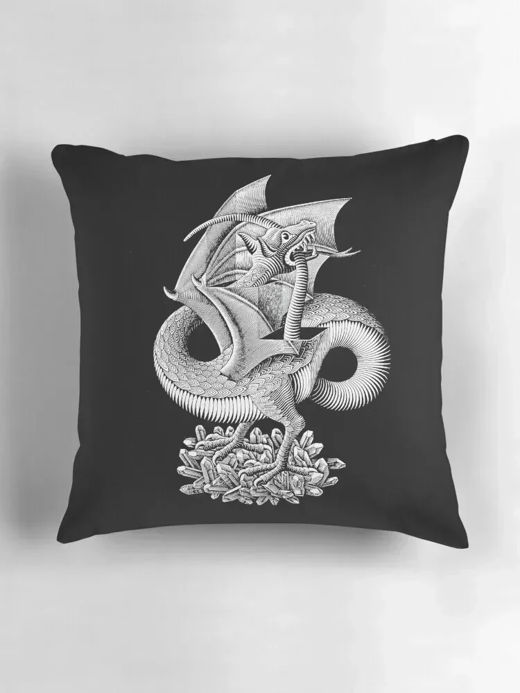 م.ك. قميص Escher - Dragon - هدية عيد الهالوين 1952، عيد الشكر، عيد الميلاد، وسادة رمي عناصر تزيين الغرفة