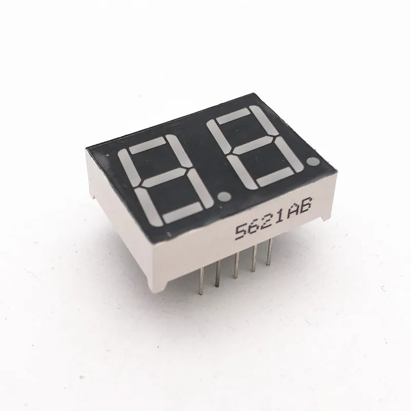 10pcs Blue 0.56 inch 2Bit 7 Segment LED Display dynamic state Digital Tube Plastic Metal Common Cathode/ Anode