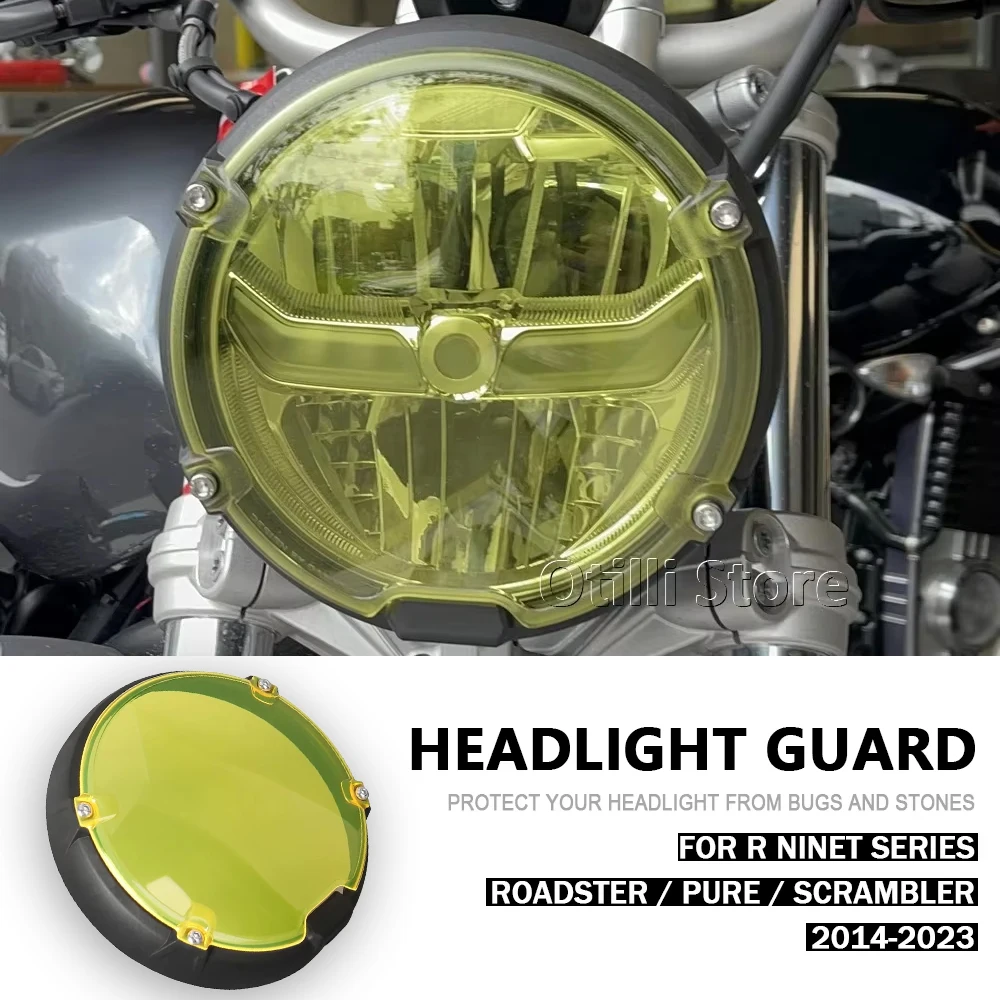 

Motorcycle Headlight Protector Head For BMW R18 Classic R12 NineT 2024 2025 R9T R nineT Scrambler Pure Lights Grille Guard Cover