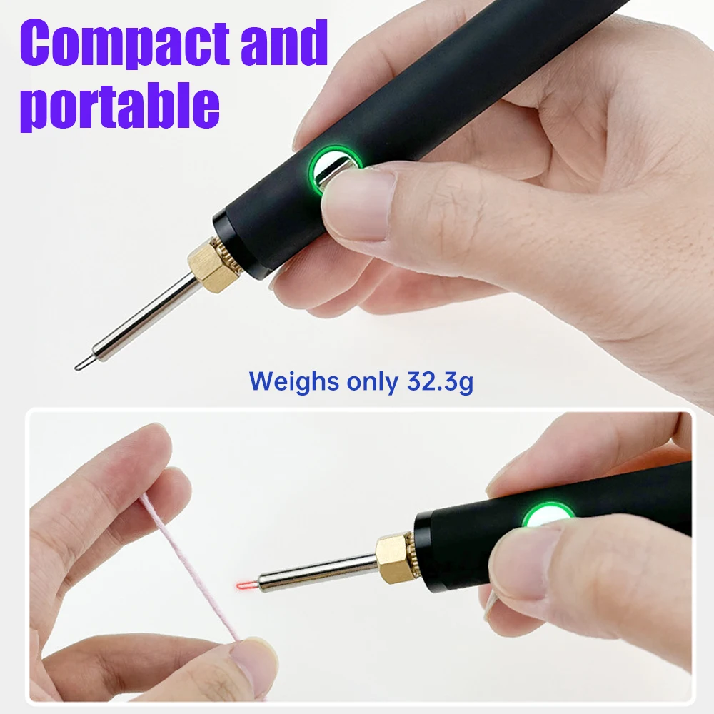 510 Thread Mini Soldering Iron Kit 3 Gear Adjustable Voltage 650mAh Battery Cart Pen Smart Power Pen Welding Tool Kit Pen