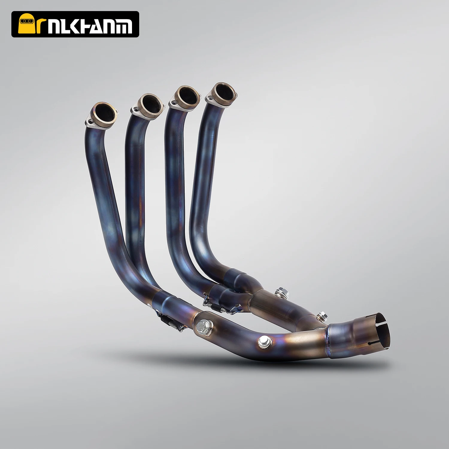 Full Exhaust System Modified Titanium Alloy Motorcycle Double Exit Muffler with Slip on Front Pipe For S1000RR S1000R 2019-2024