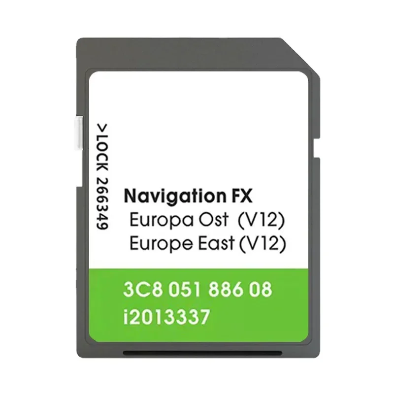 Transporter Sat Nav Navigation Card Verssion 3C8 051 886 08 FX V12 OST EAST for VW Europe Map with Anti Fog Reaview Stickers