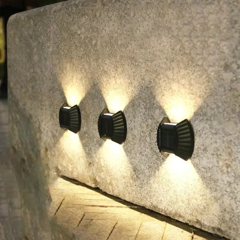 Solar Wall Light Balconies Terraces Waterproof Illuminated Lamp Garden Atmospheres Wall Decorations Outdoor Courtyard Landscapes