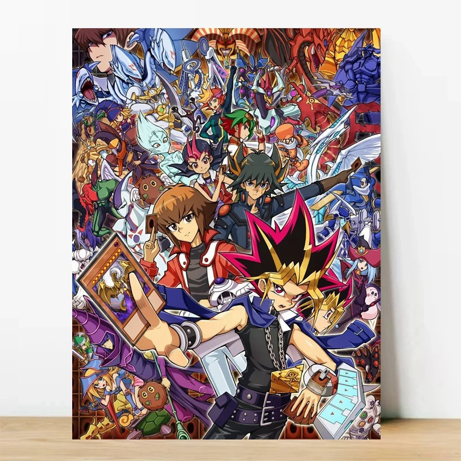 Yu-Gi-Oh DIY diamentowa mozaika malowanie pojedynek potwory ścieg krzyżykowy obraz do haftowania Wall Art wiertarka dżetów Puzzle wystrój pokoju