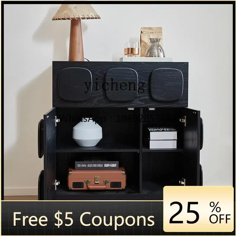 

GZ средневековый нагрудный шкаф, шоколадный какао, черный шкафчик для хранения в скандинавском стиле