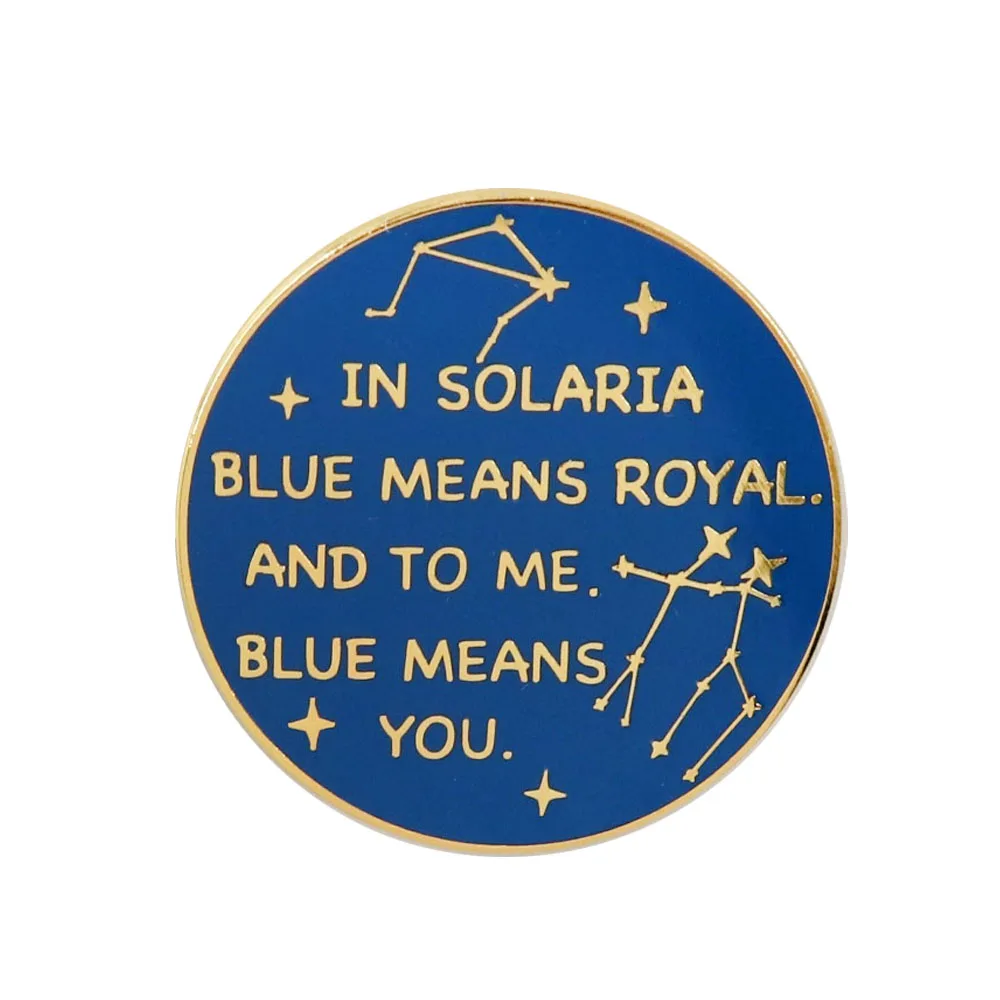 

Zodiac Academy Badge To Me Blue Means You Lance Orion Lapel Pin Nerd Bookworm Gift Collection