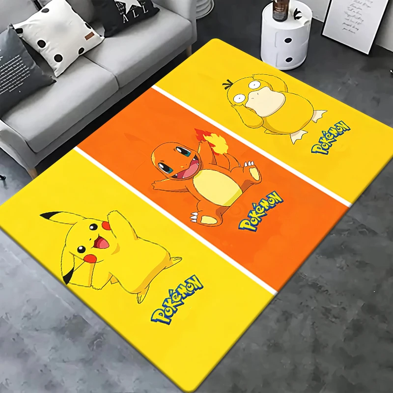 MINISO Cartoon Pokemon HD Large Area Printed Carpet,Bathroom,Living Room,Sofa,Table,Rug.Picnic,Camping,Door,Toilet,Kitchen Mat.