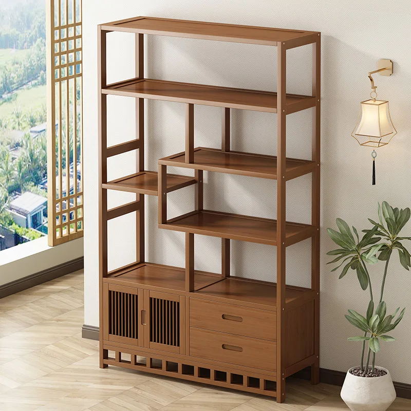 Bogu tea room storage rack, tea display cabinet, non solid wood partition, Duobao Pavilion living room decoration rack