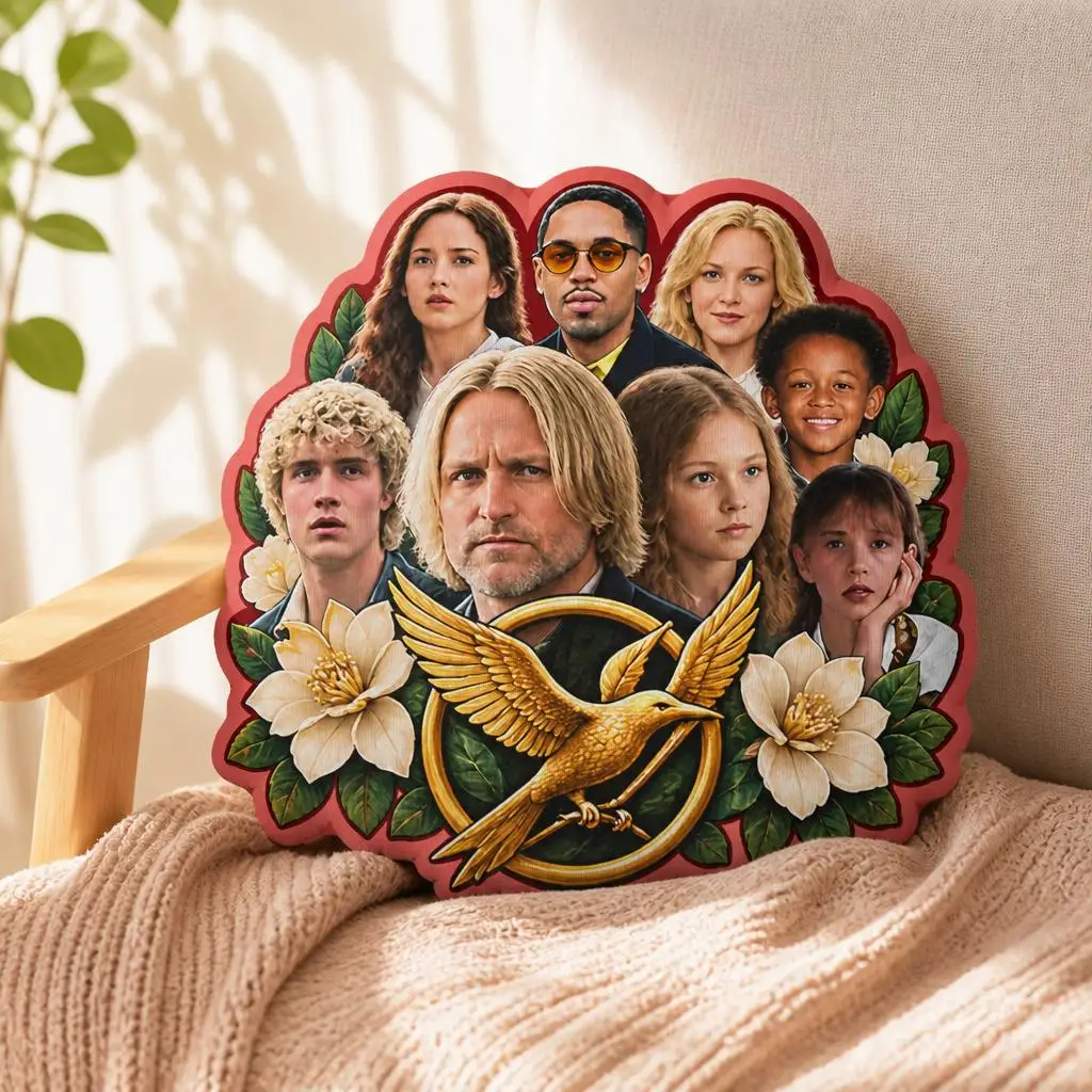 The Hunger Games Mockingjay 2D Flat Shaped Pillow Tribute Character Cushion Fan Throw Pillow for Sofa Bedroom Home Decor Gift