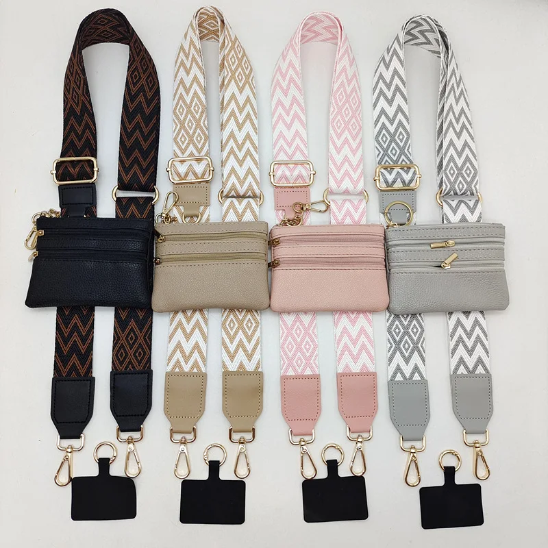 Unisex Mobile Phone Strap One Shoulder Crossbody Adjustable Removable Wrist Strap with Small Bag Lanyard Strap Bag Accessories