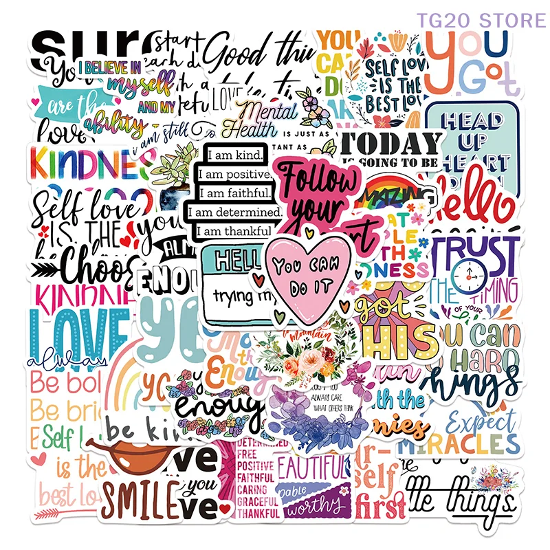 ملصقات ملهمة عبارات تحفيزية اقتباسات الحياة الشارات DIY بها بنفسك محمول سكرابوكينغ ملصقات الإنجليزية الكتابة على الجدران ملصق #2