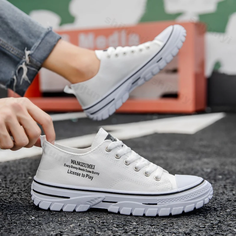 

Мужские кроссовки, осень 2024, новая модная легкая дышащая парусиновая обувь с низкой посадкой, уличная нескользящая удобная повседневная обувь для доски