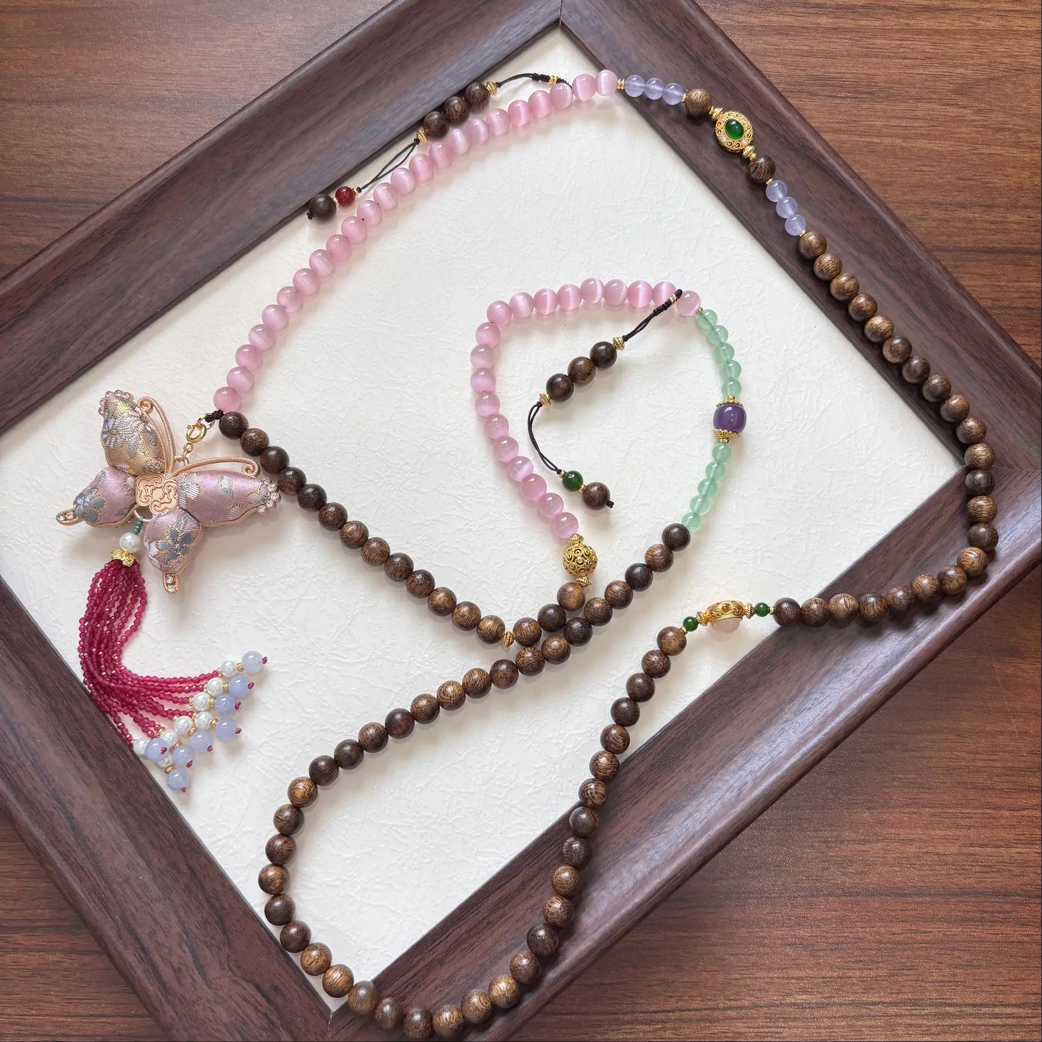 long-embroidery-sandalwood-bead-multi-use-chain-crossbody-national-style-qipao-women's-fashion-jewelry-necklace