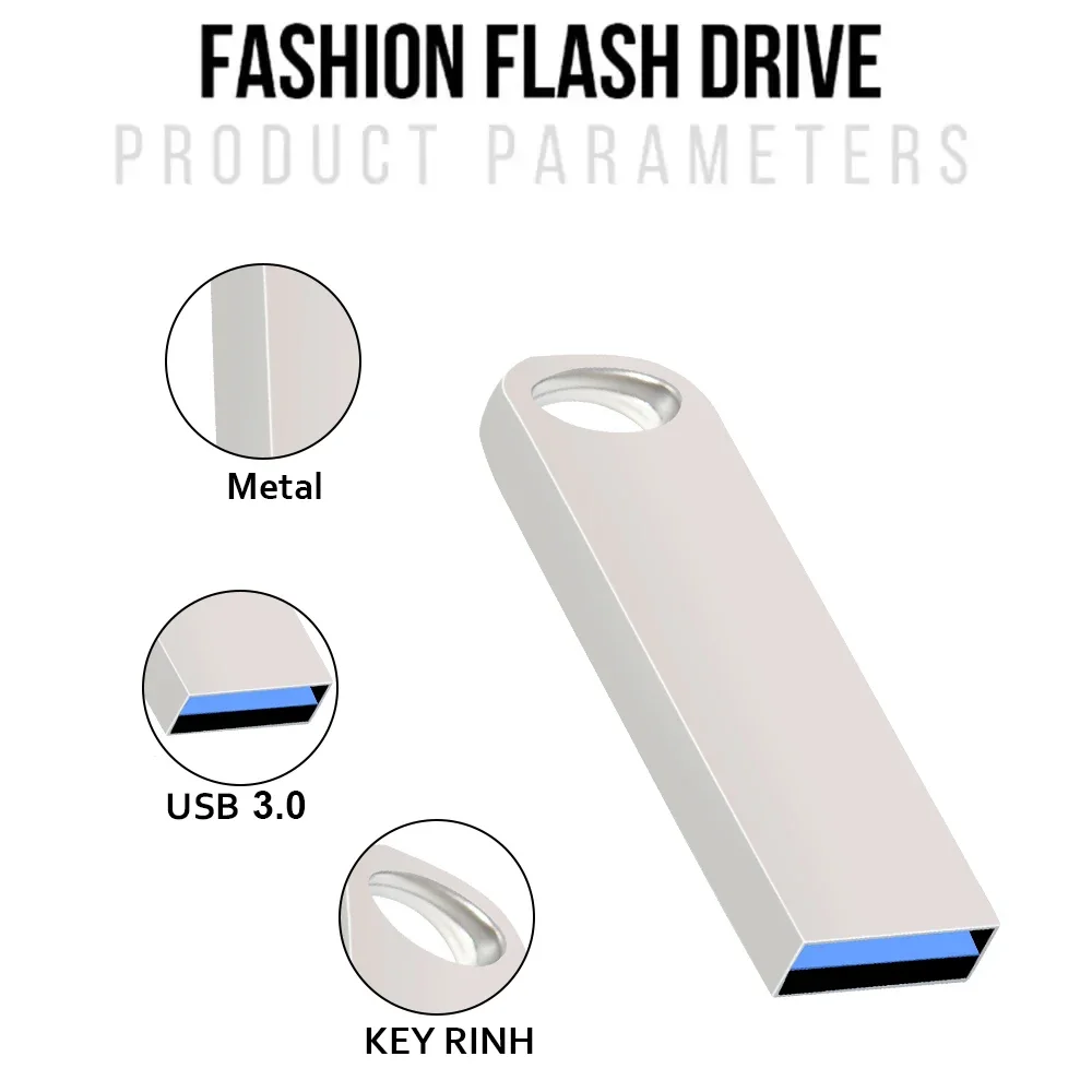 Clé USB 3.0 haute vitesse pour ordinateur, clé USB, 128 Go, 64 Go, 32 Go, 16 Go, 8 Go