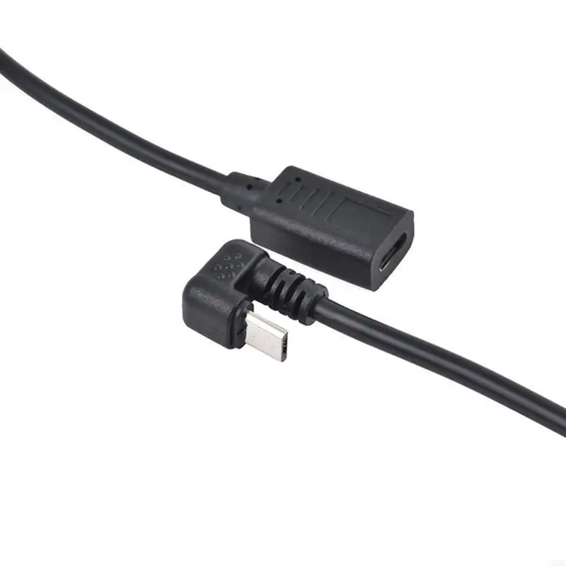 

U55C Type C to USB 5Pin N Shaped Cable 180 Degree Charging Cable for Charging Playing Mobile Phone Laptop Devices 30cm