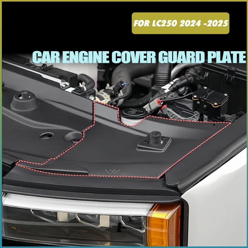 

Car Engine Cover Guard Plate Fit for Toyota Prado LC250 24-25 Modified Auto Headlight Protection Cover Car Exterior Accessories